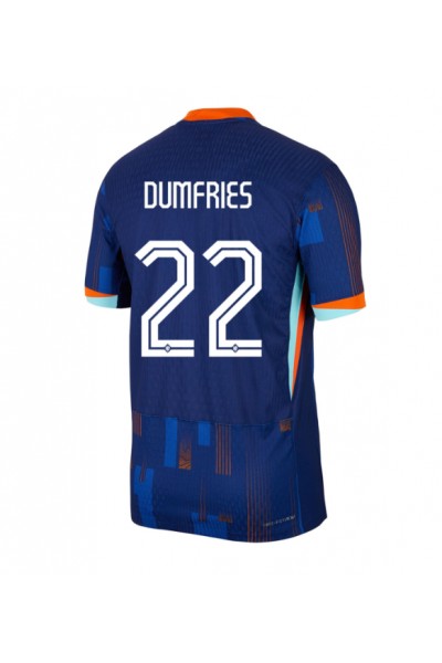Nederland Denzel Dumfries #22 Fotballdrakt Borte Klær EM 2024 Korte ermer Nederland Denzel Dumfries #22 Fotballdrakt Borte Klær EM 2024 Korte ermer